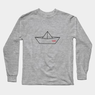 Boat Paper Ship Infinity Long Sleeve T-Shirt